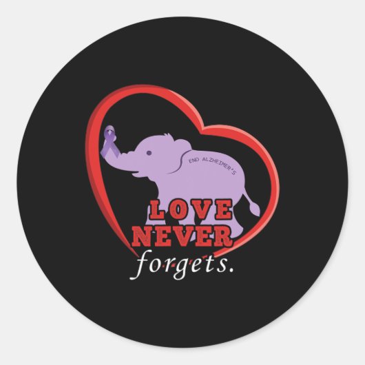 Einde Alzheimer Einde Heimer Heimers Bewustzijn Ronde Sticker (Voorkant)