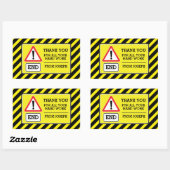 Einde bouwpartij dankzij label sticker (Vel)