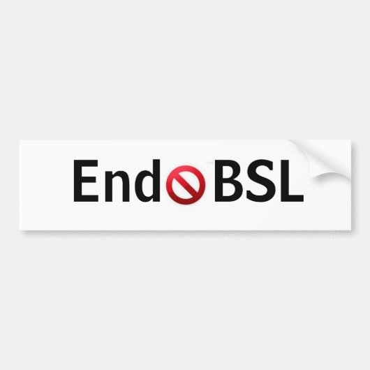 Einde BSL bumpersticker (Voorkant)