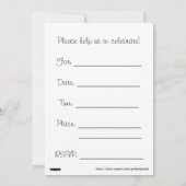 Einde Chemo Party Uitnodiging voor chemopatiënt (Achterkant)