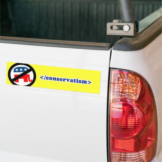 Einde conservatisme 2 bumpersticker (Op Truck)