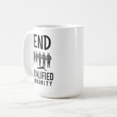 EINDE GEKWALIFICEERDE IMMUNITEIT - Justitie en ver Koffiemok (Voorkant links)