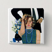 Einde huwelijk vierkante button 5,1 cm (Voorkant)