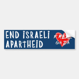 Einde Israëlische Apartheidsvrije Gaza Bumpersticker