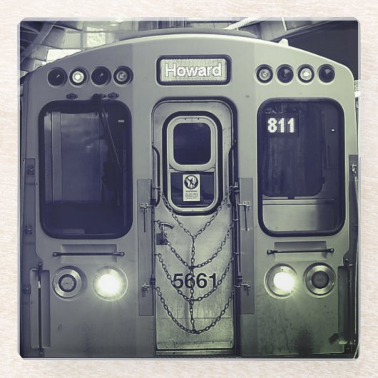 Einde lijn glazen onderzetter (Voorkant)