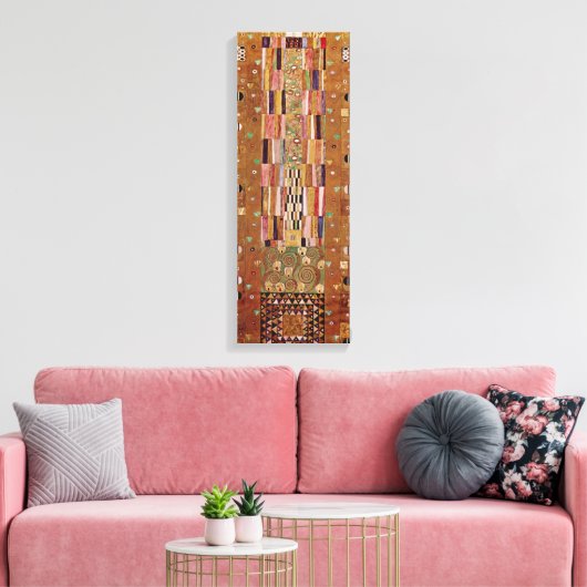 Einde muur, Stoclet Frieze door Gustav Klimt Canvas Afdruk (Insitu (Woonkamer))