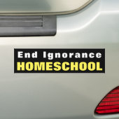 Einde onwetendheid HOMESCHOOL Bumpersticker (Op auto)