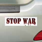 Einde oorlog bumpersticker (Op auto)