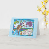 Einde overdenken_Wenskaart Kaart (Gele Bloem)