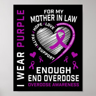 Einde Overdosis Bewustzijnsshirt Genoeg Paars Voor Poster