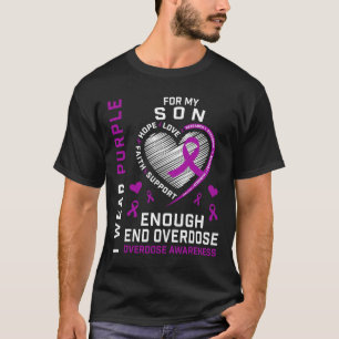 Einde Overdosis Bewustzijnsshirt Genoeg Paars Voor T-shirt
