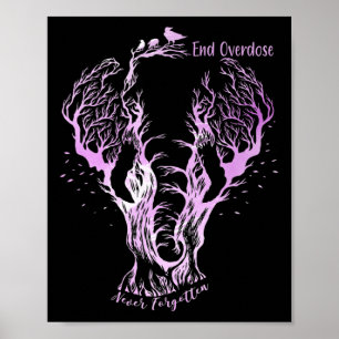 Einde Overdosis Nooit Vergeten Lijn Kunstschets Si Poster