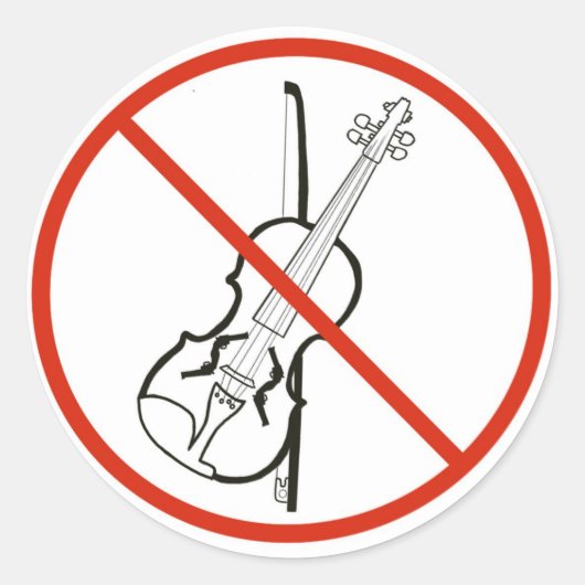 einde pistool geweld ronde sticker (Voorkant)