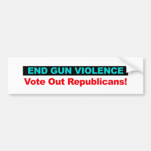 Einde Pistool geweld — Stem uit Republikeinen Bumpersticker