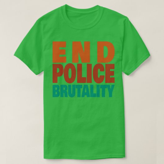 Einde politiegeweld t-shirt (Design voorkant)