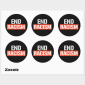 Einde Racisme Classic Ronde Sticker (Vel)