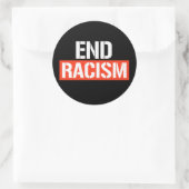 Einde Racisme Classic Ronde Sticker (Tas)