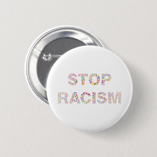 einde racisme ronde button 5,7 cm (Voorkant /achterkant)