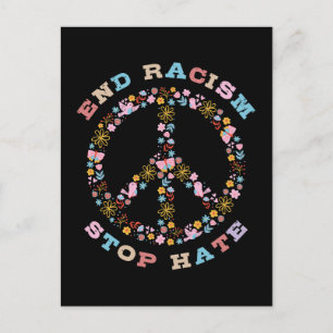 Einde racisme Stop haat Briefkaart