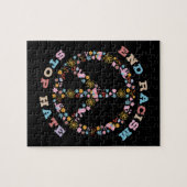 Einde racisme Stop haat Legpuzzel (Horizontaal)