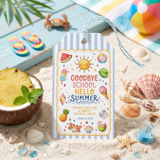 Einde Schoolfeest Streep Cadeaulabel
