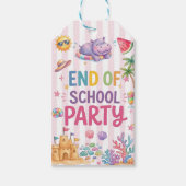 Einde Schoolfeest Strepen Cadeaulabel (Voorkant)