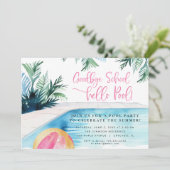 Einde schooljaar zomerfeest kaart (Staand voorkant)