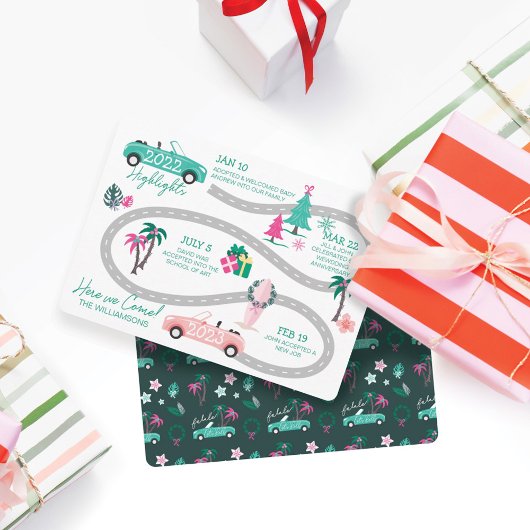 Einde tropische kerst van het jaar feestdagenkaart