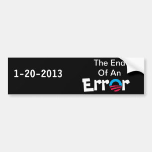 Einde van de Bumpersticker van een fout