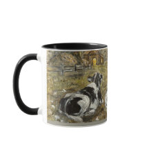 Einde van de dag koeien Whimsical boerderij koe vi
