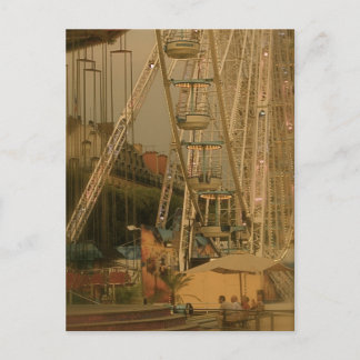 Einde van de dag op de kermis briefkaart