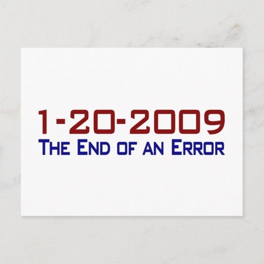 Einde van de fout briefkaart (Voorkant)