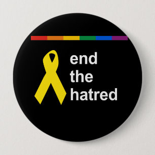 einde van de haat ronde button 4,0 cm