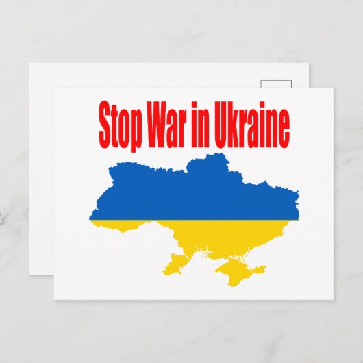 einde van de oorlog in Oekraïne Briefkaart (Voorkant / Achterkant)