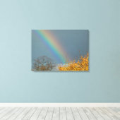 Einde van de regenboog canvas afdruk (Insitu (Houten vloer))