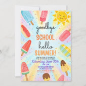 Einde van de School Party Invitation, Scholen Out Kaart (Voorkant)