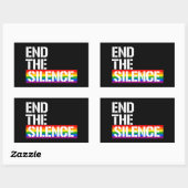 Einde van de stilte rechthoekige sticker (Vel)