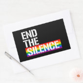 Einde van de stilte rechthoekige sticker (Envelop)