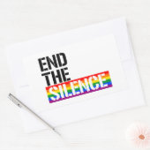 Einde van de stilte rechthoekige sticker (Envelop)