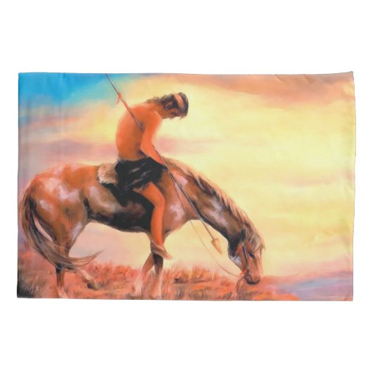 Einde van de trail Native American Pillowcase Kussensloop (Achterkant)