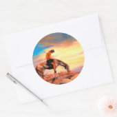 Einde van de Trail Native American Round Sticker (Envelop)