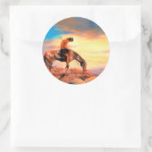 Einde van de Trail Native American Round Sticker (Tas)
