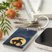 Einde van de trein met volle maan sleutelhanger (Voorkant Rechts)