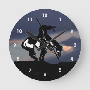 Einde van de wandklok van het spoor Silhouette Ronde Klok