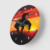 Einde van de wandklok van het spoor Silhouette Ronde Klok (Hoek)