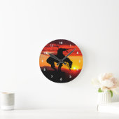 Einde van de wandklok van het spoor Silhouette Ronde Klok (Huis)