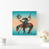 Einde van de wandklok vierkante klok (Huis)