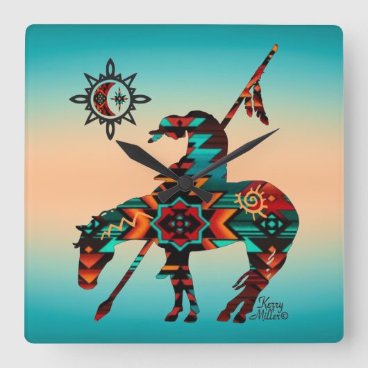 Einde van de wandklok vierkante klok (Voorkant)