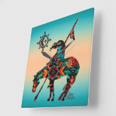 Einde van de wandklok vierkante klok (Hoek)