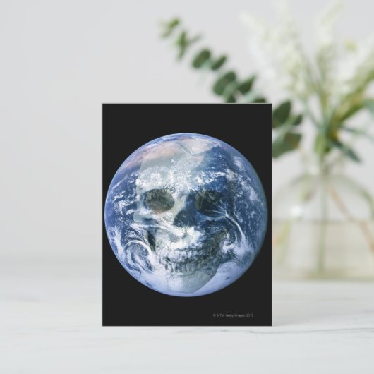 Einde van de wereld briefkaart (Staand voorkant)